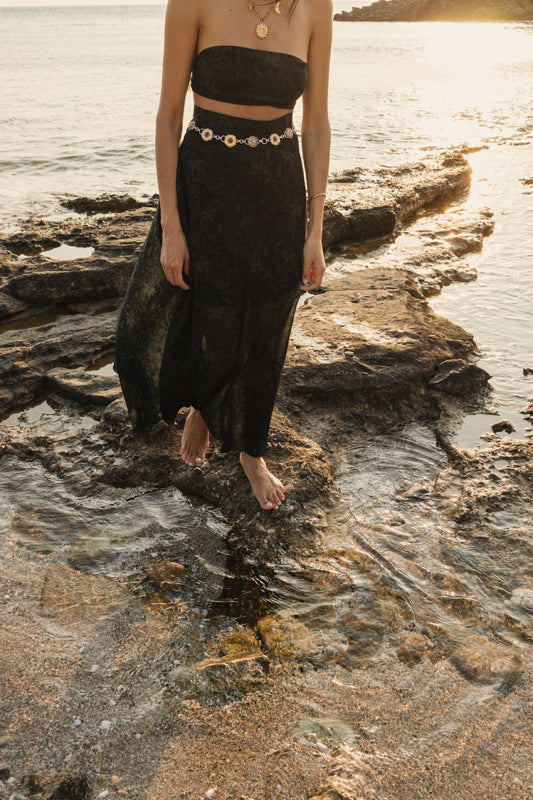 Alma Skirt (Olive Paisleys)