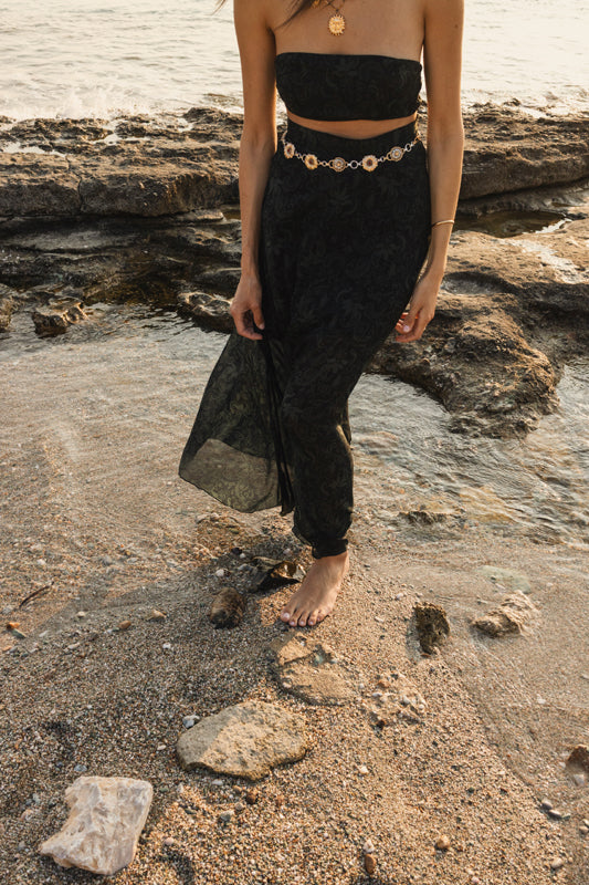 Alma Top (Olive Paisleys)